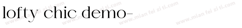 lofty chic demo字体转换